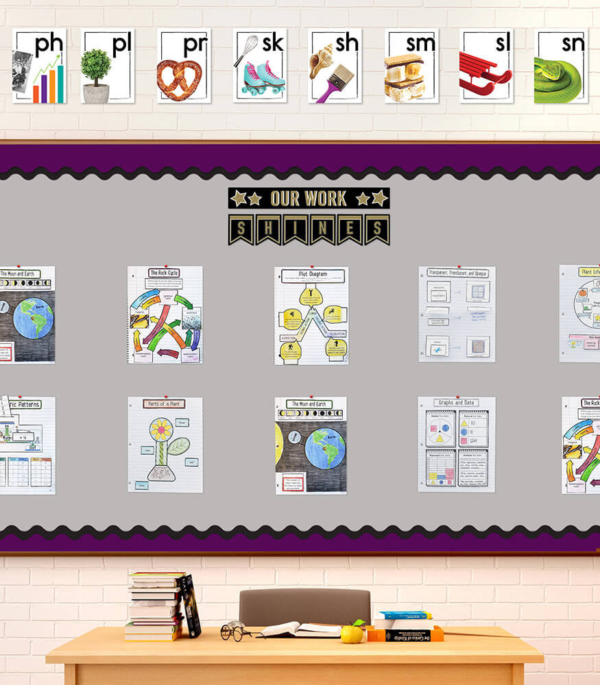 Blends and Digraphs Bulletin Board Set Grade K-2