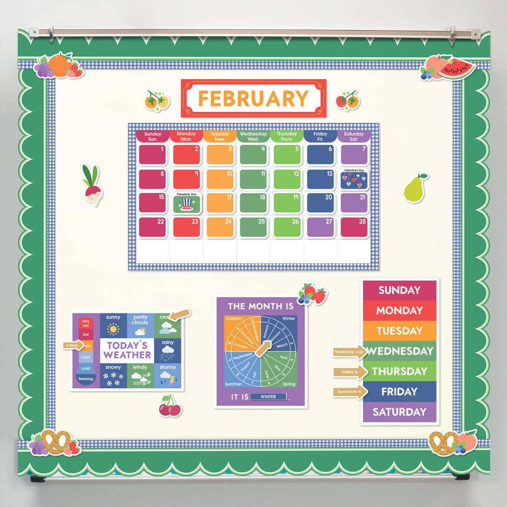 Farmers Market Calendar Bulletin Board Set