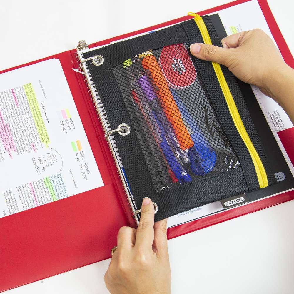 1.5" Assorted Color 3-Ring Binder w/ 2-Pockets