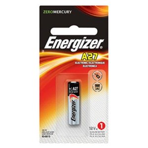Energizer A27-BPZ 18mAh 12V Alkaline Button Top Battery - 1 Piece Retail Card