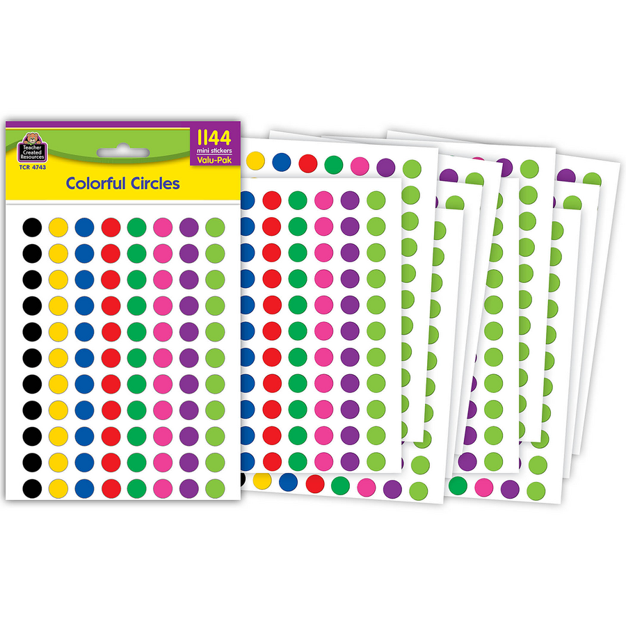 Colorful Circles Mini Stickers Valu-Pak