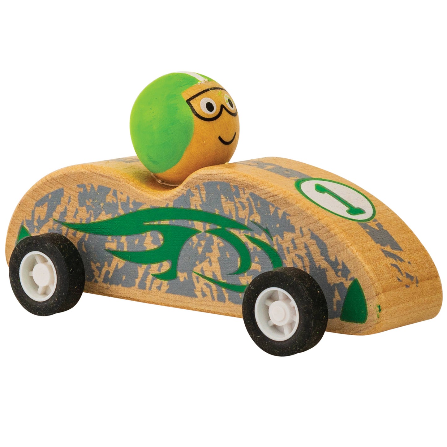 Wooden Pull Back Race Car 8-Unit Display