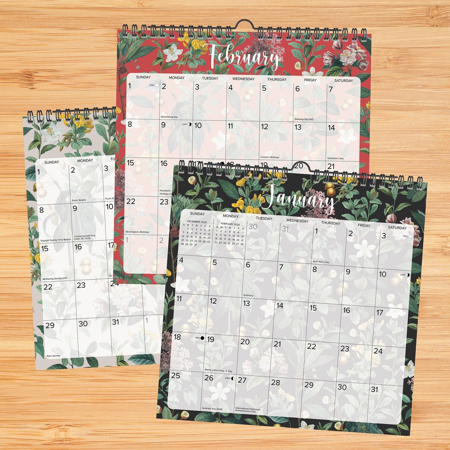 Botanical Nature 2026 12" x 12" Spiral Wall Calendar