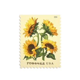 USPS Forever Stamps Book - 2026 Sunflowers Stamps, Book of 20