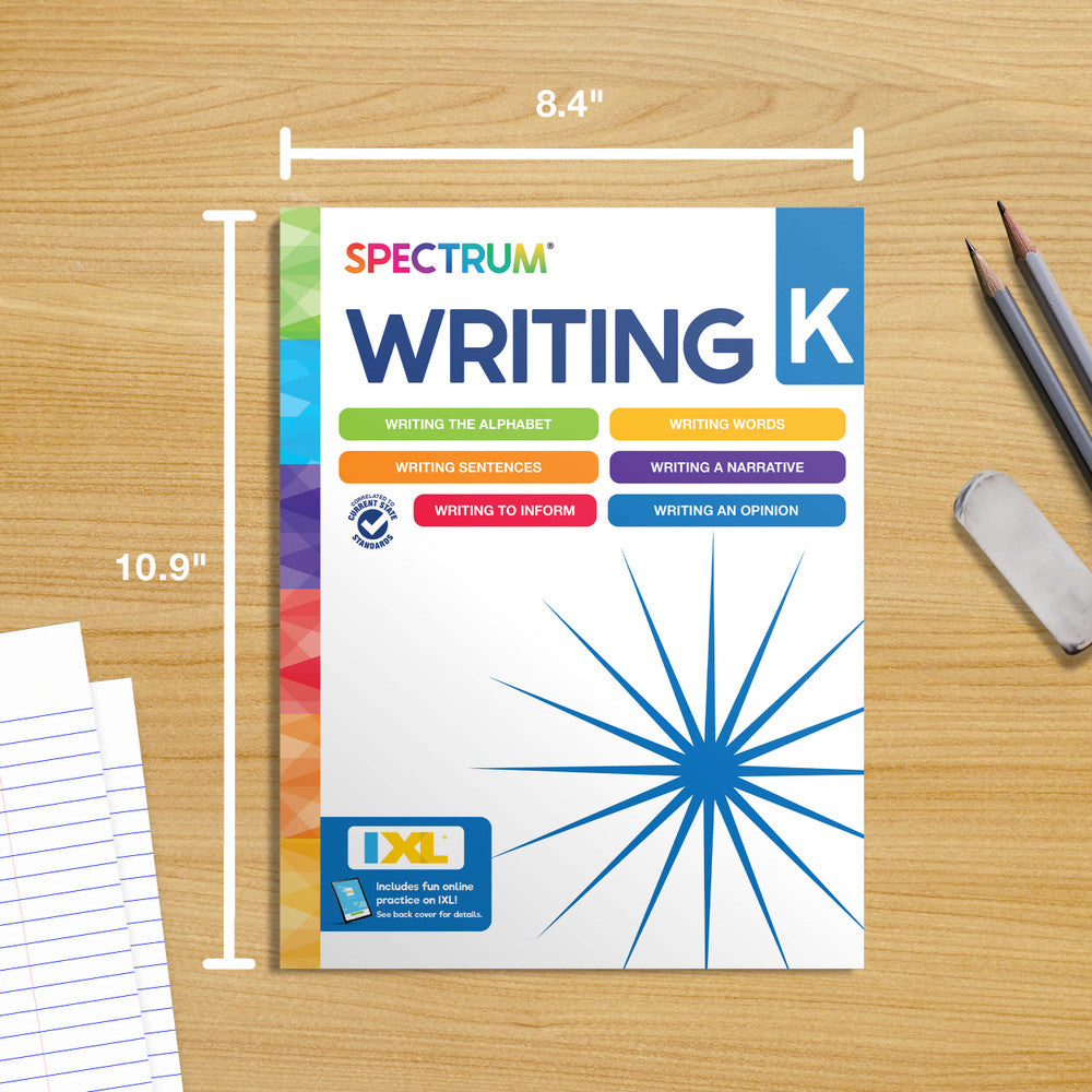 Spectrum Writing Workbook Grade K Paperback