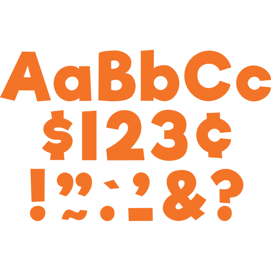 Orange 4" Everyday Letters Combo Pack