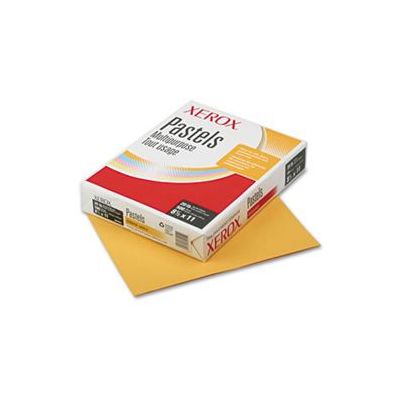 Xerox Vitality Colors Multi-Use Printer & Copy Paper, 1 Ream, Goldenrod, Letter (8.5" x 11"), 500 Sheets Per Ream, 20 Lb, 30% Recycled