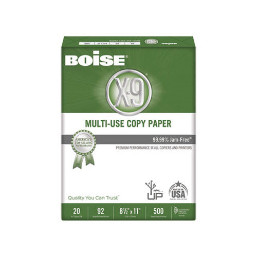 BOISE X-9 MULTI-USE COPY PAPER, 92 BRIGHTNESS, 20 LB, 8 1/2 X 11, WHITE