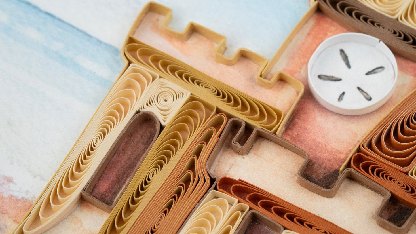 Quilled Sand Castle Greeting Card