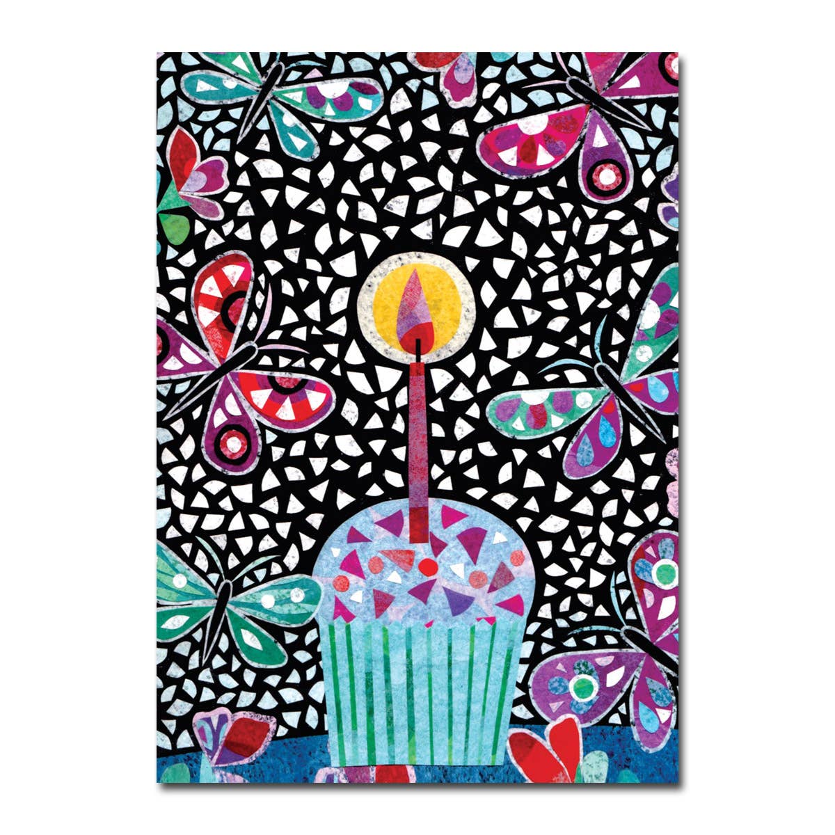 Cupcakes and Butterflies Birthday Card