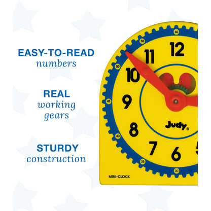 6-Piece 5" x 5" Mini Judy® Clock Set Grade K-3