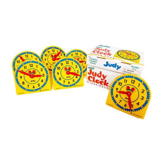 6-Piece 5" x 5" Mini Judy® Clock Set Grade K-3