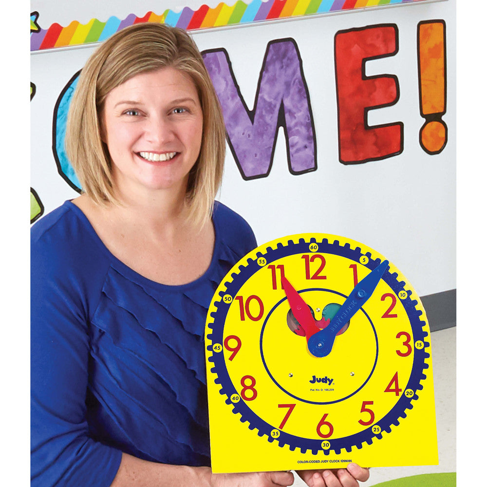13" x 12" Wooden Color-Coded Judy® Clock Grade K-3