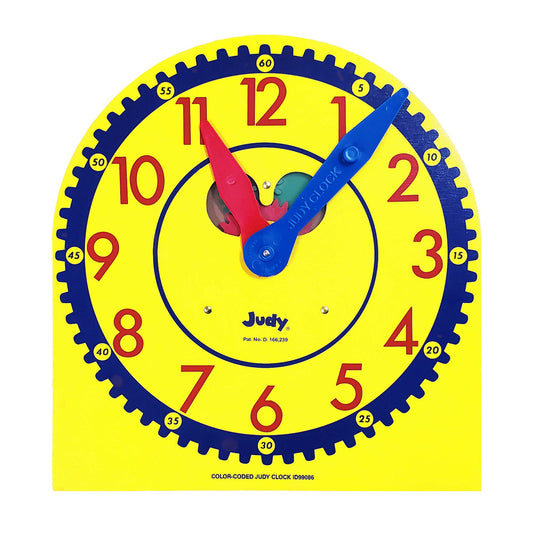 13" x 12" Wooden Color-Coded Judy® Clock Grade K-3