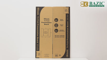 36" X 48" White Tri-Fold Corrugated Presentation Board