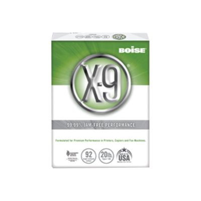 Boise X-9 Multi-Use Printer & Copy Paper, White, Legal (8.5" x 14"), 5000 Sheets Per Case, 20 Lb, 92 Brightness
