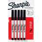 Sharpie Permanent Marker, Ultra Fine Tip, Black, 5/Pack (37665)