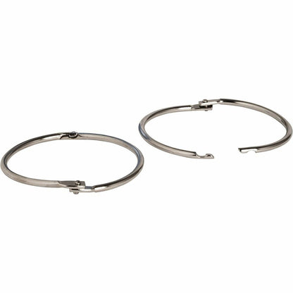 Business Source Standard Book Rings - 3" Diameter - Silver - Nickel Plated - 10 / Box