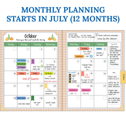 Farmers Market Teacher Planner