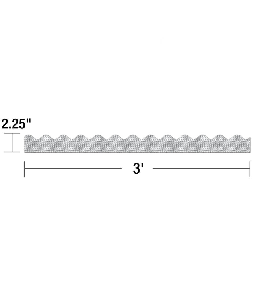 Silver Sparkle Scalloped Bulletin Board Borders