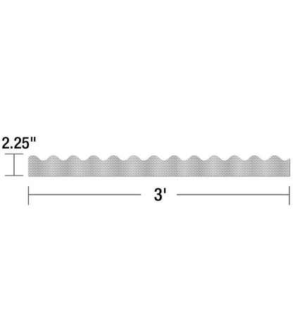 Silver Sparkle Scalloped Bulletin Board Borders