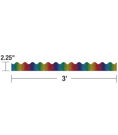Rainbow Foil Scalloped Bulletin Board Borders