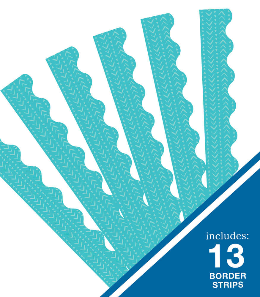 Blue Batik Scalloped Bulletin Board Borders