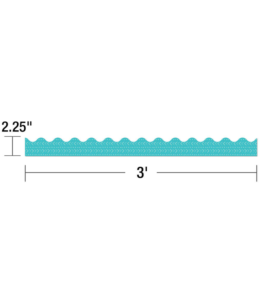 Blue Batik Scalloped Bulletin Board Borders