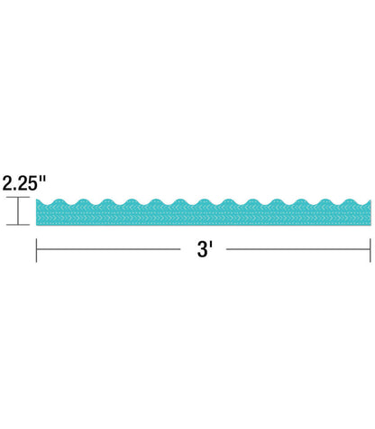 Blue Batik Scalloped Bulletin Board Borders