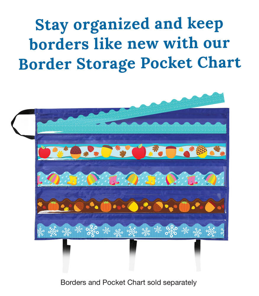 Blue Batik Scalloped Bulletin Board Borders