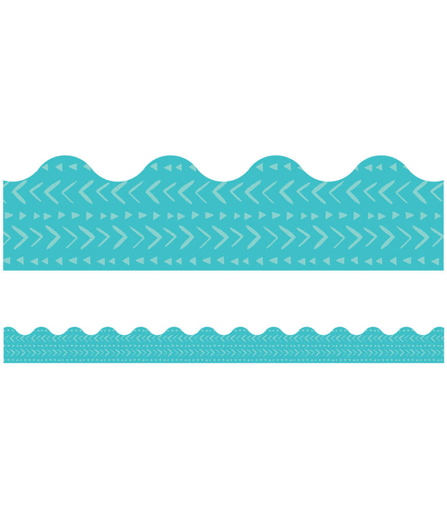 Blue Batik Scalloped Bulletin Board Borders