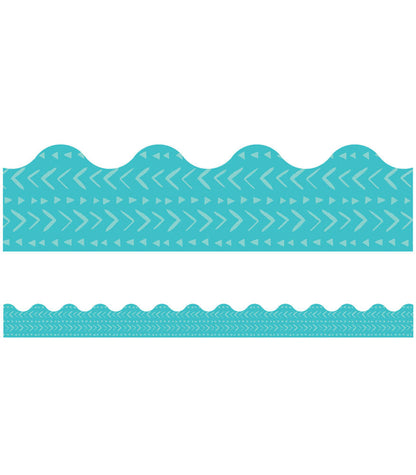 Blue Batik Scalloped Bulletin Board Borders