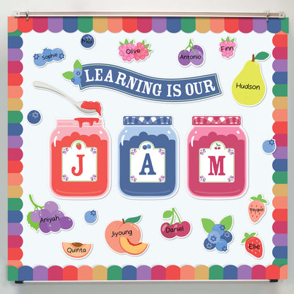 Rainbow Cheer Scalloped Bulletin Board Borders