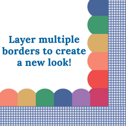 Rainbow Cheer Scalloped Bulletin Board Borders