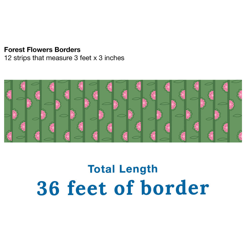 Forest Flowers Straight Bulletin Board Borders