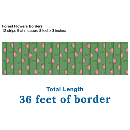 Forest Flowers Straight Bulletin Board Borders