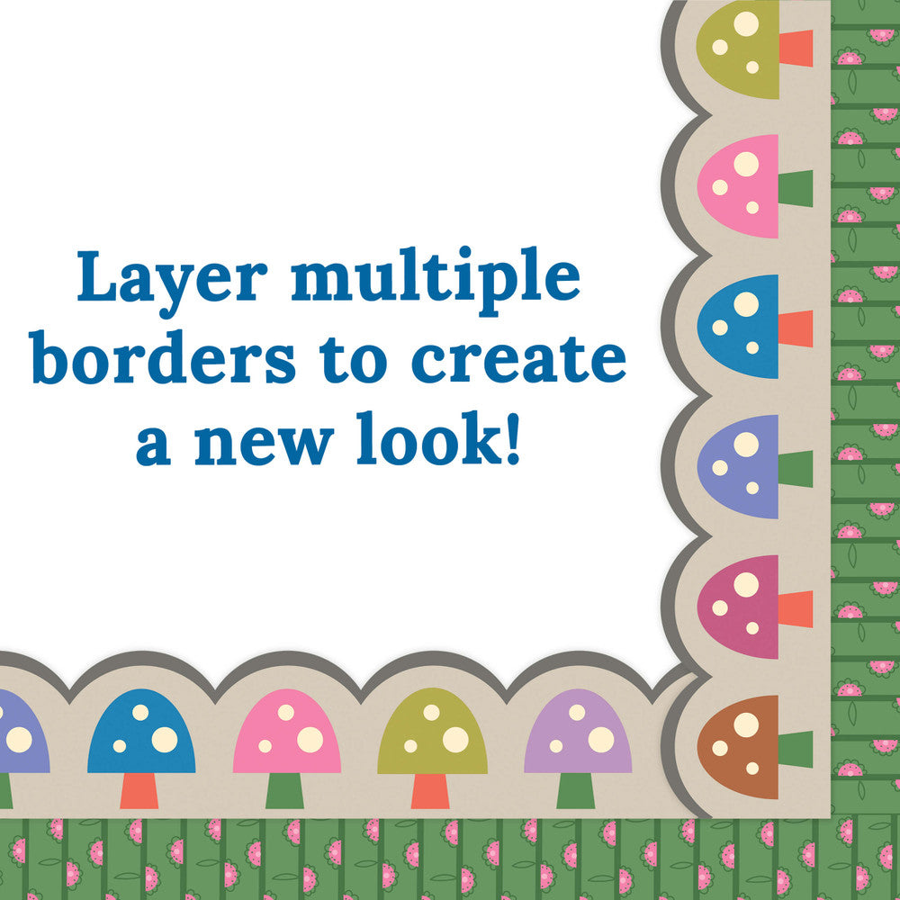 Forest Flowers Straight Bulletin Board Borders
