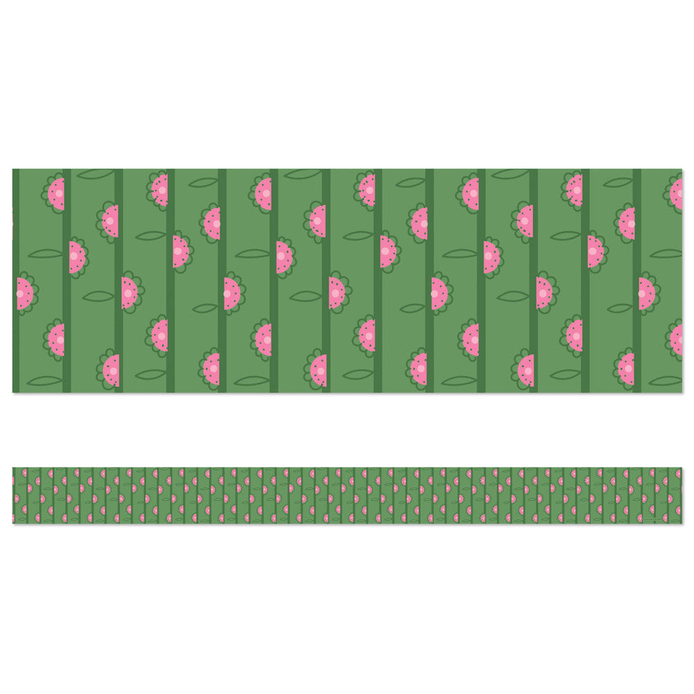 Forest Flowers Straight Bulletin Board Borders