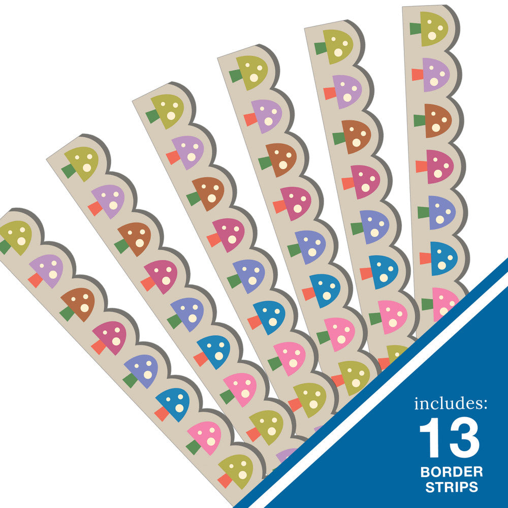 Mushrooms Scalloped Bulletin Board Borders