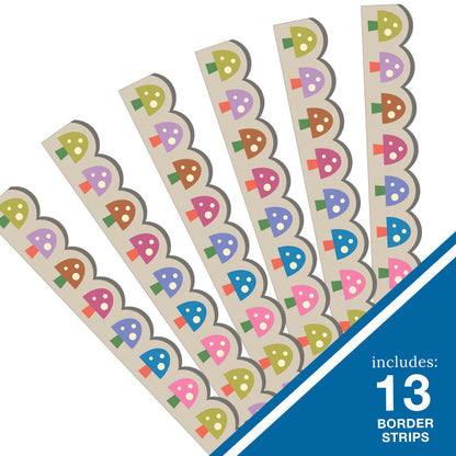 Mushrooms Scalloped Bulletin Board Borders