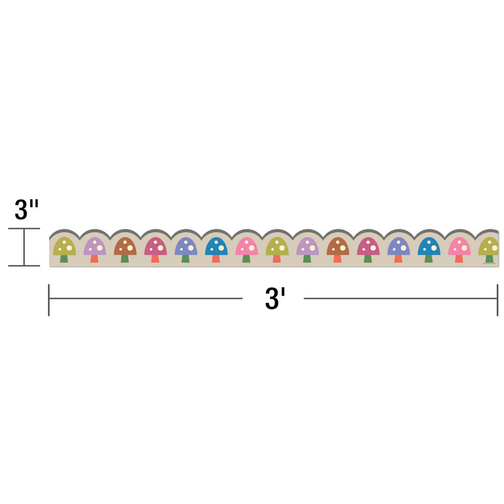 Mushrooms Scalloped Bulletin Board Borders
