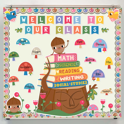 Mushrooms Scalloped Bulletin Board Borders