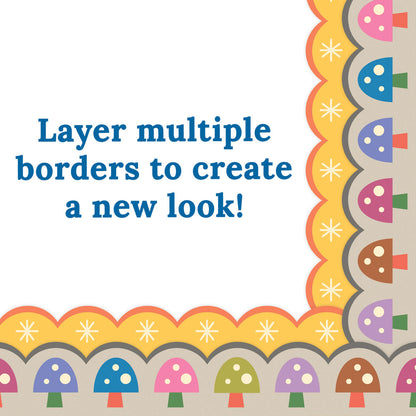 Mushrooms Scalloped Bulletin Board Borders