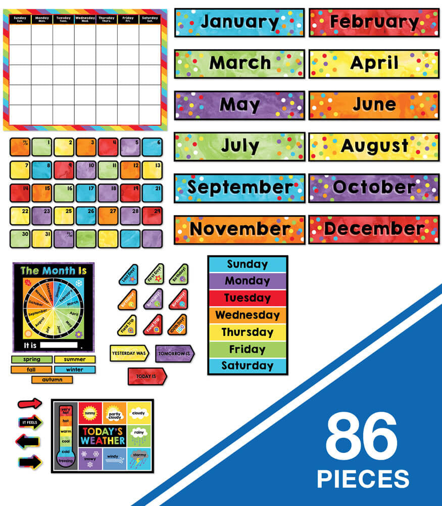 Celebrate Learning Calendar Bulletin Board Set