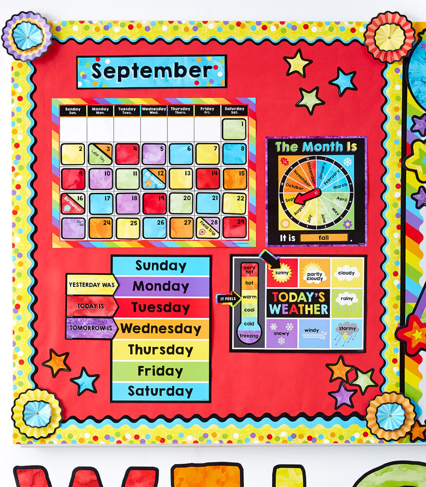 Celebrate Learning Calendar Bulletin Board Set