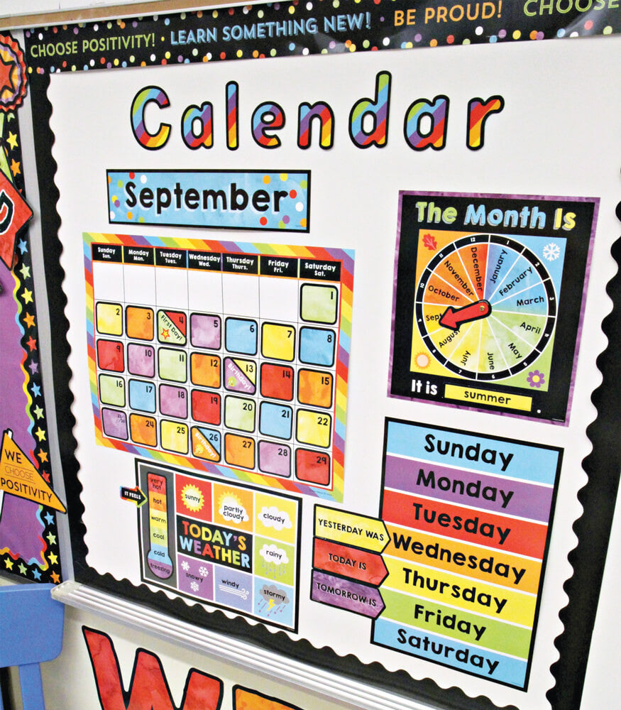 Celebrate Learning Calendar Bulletin Board Set