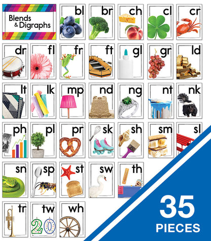 Blends and Digraphs Bulletin Board Set Grade K-2