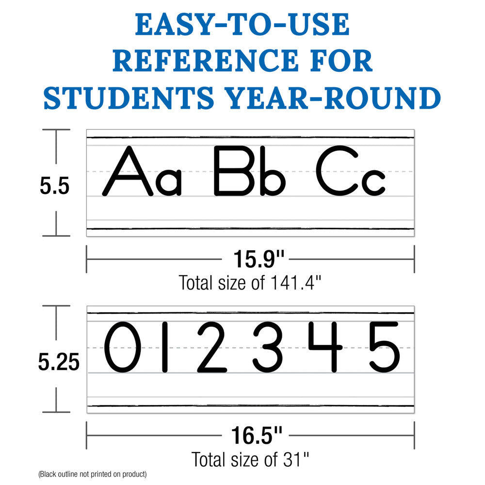 Farmhouse Alphabet Line: Manuscript Bulletin Board Set Grade PK-2
