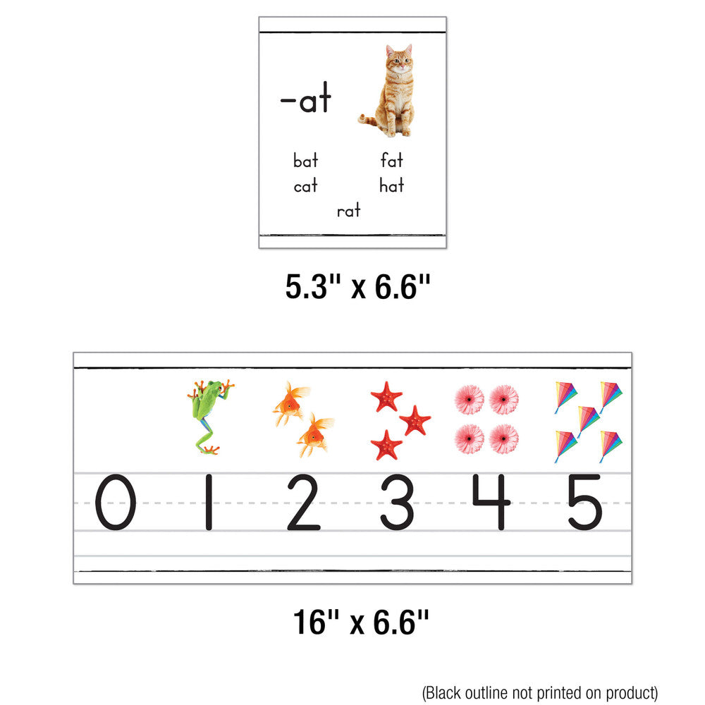 Photographic Alphabet Line: Manuscript Bulletin Board Set Grade PK-2