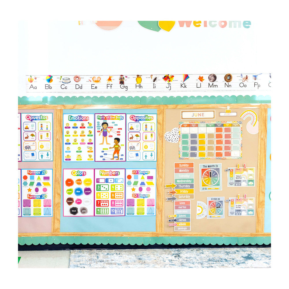 Photographic Alphabet Line: Manuscript Bulletin Board Set Grade PK-2